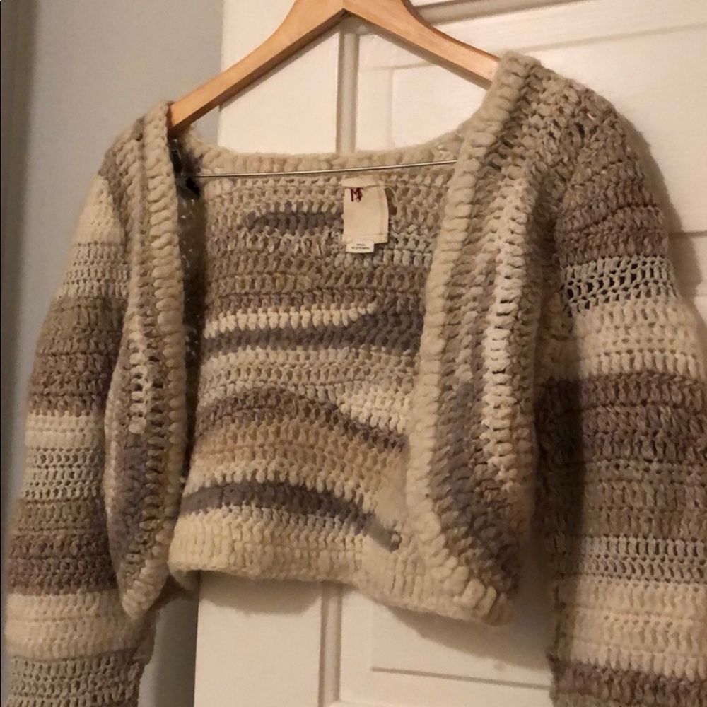 Anthropologie chunky knit bolero/shrug sweater M
